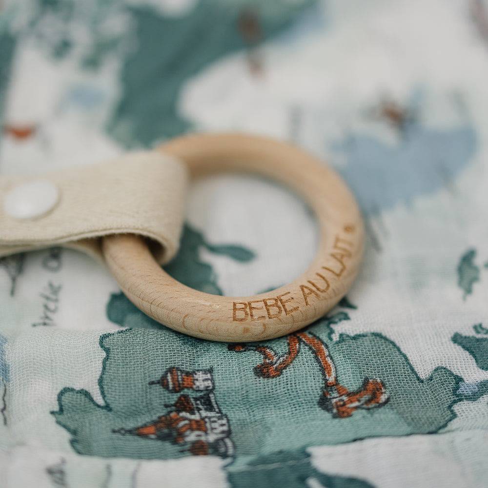 Bebe Au Lait Oh So Soft Muslin Teether Blanket (4 Designs) - Pupsik Singapore