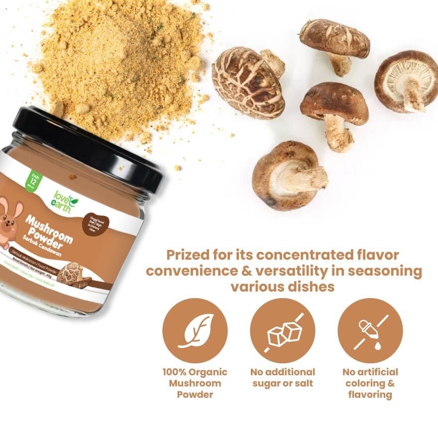 Love Earth Organic Mushroom Baby Powder, 40g (Exp 04/27)