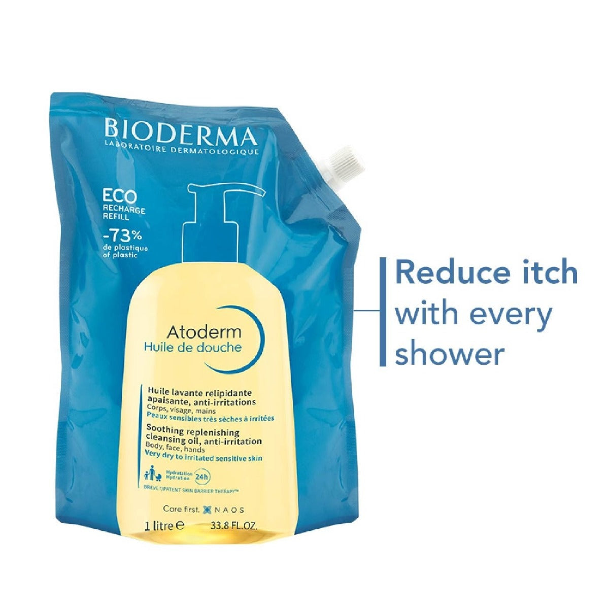 Bioderma Atoderm Anti-Irritation Shower Oil, 1L Eco-Refill (Exp 10/27)