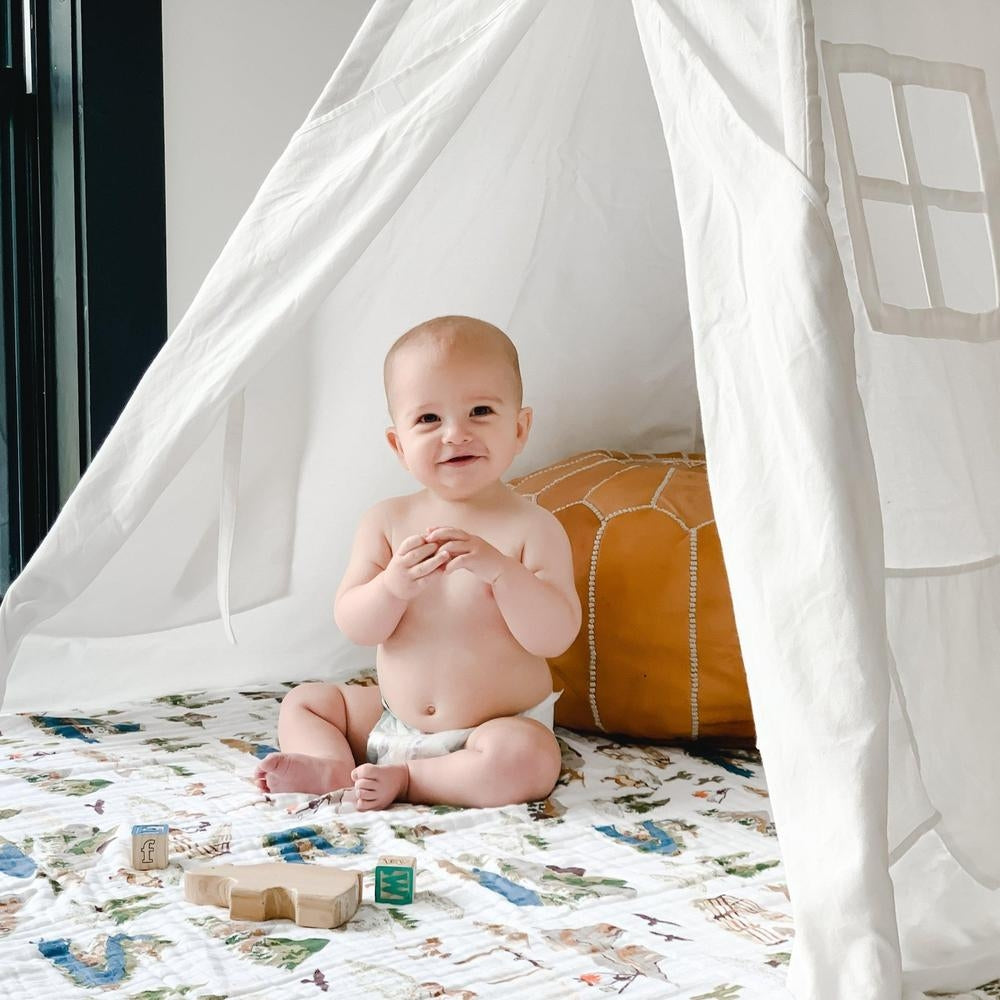 Bebe Au Lait Classic Muslin Fitted Crib Sheet (70x130cm) (18 Designs) - Pupsik Singapore