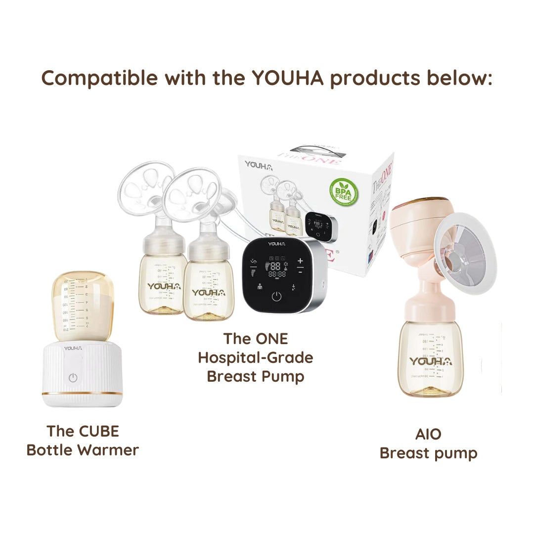 Youha PPSU Wide-Neck Milk Storage Bottle (210ml) (2pk)