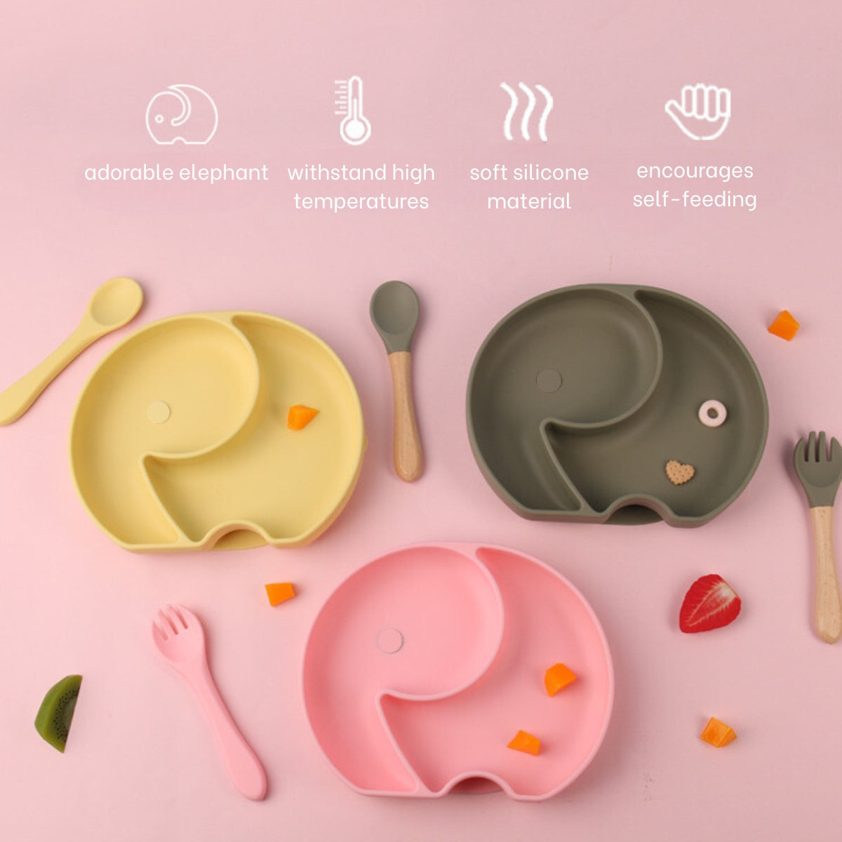 Biomom Elephantastic Silicone Suction Plate (2 Colors)