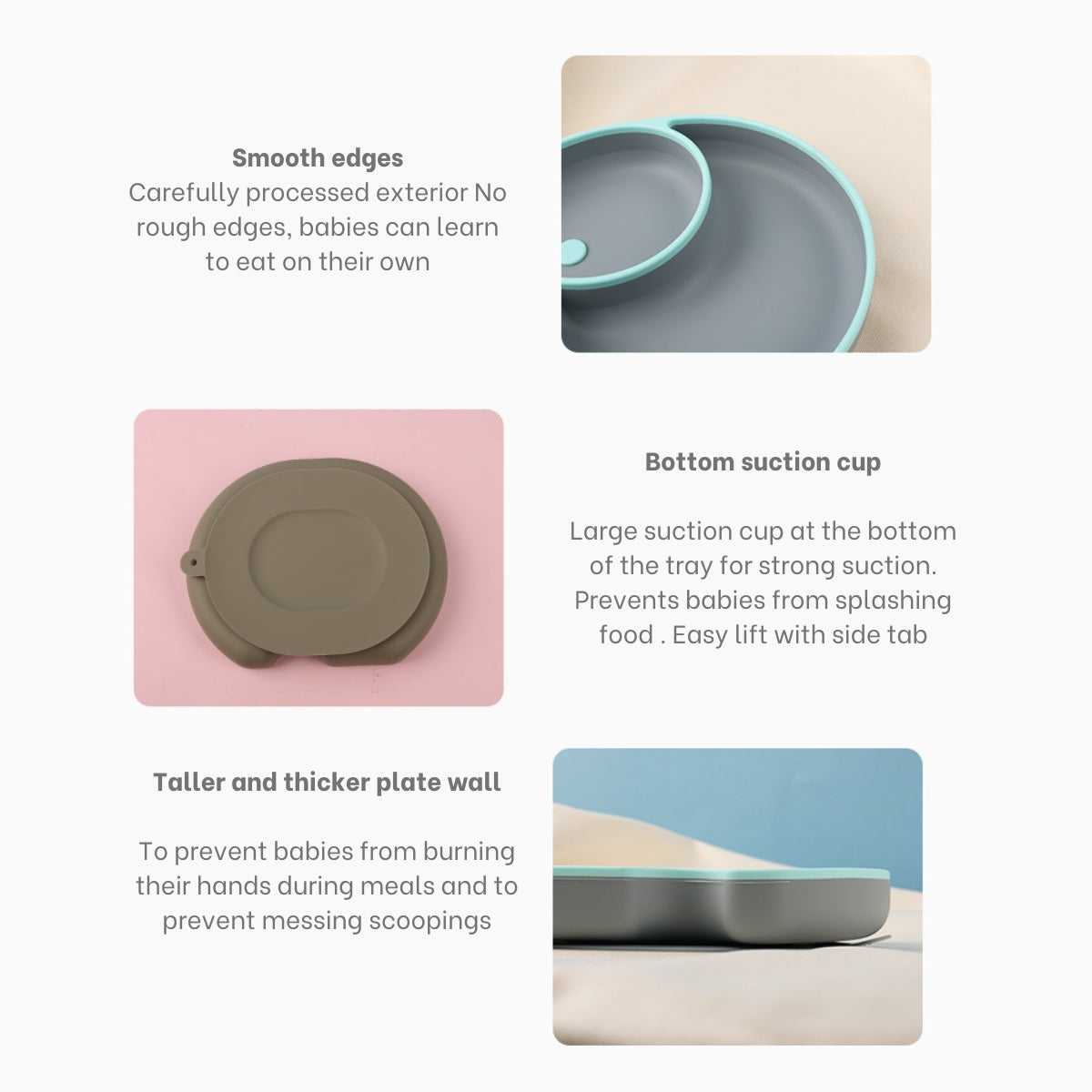 Biomom Elephantastic Silicone Suction Plate (2 Colors)