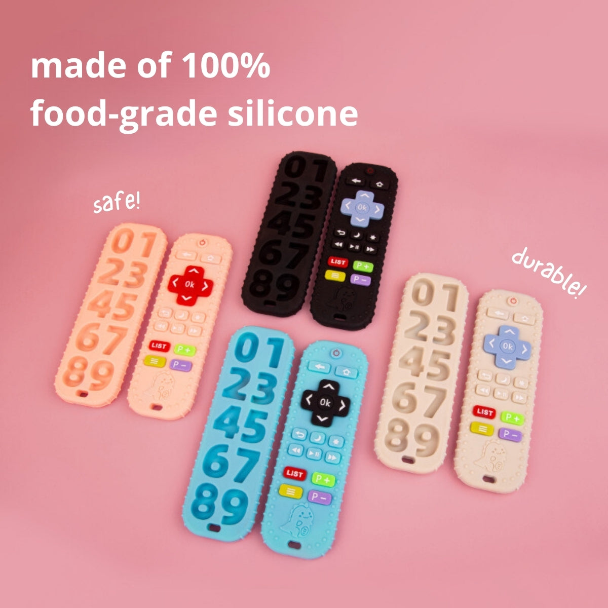 Biomom Silicone Remote Control Teether - Black