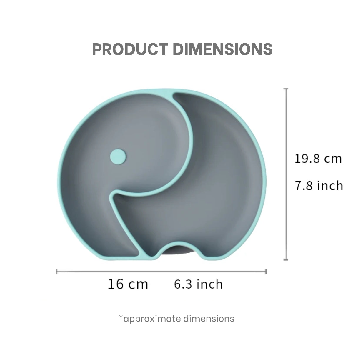 Biomom Elephantastic Silicone Suction Plate (2 Colors)