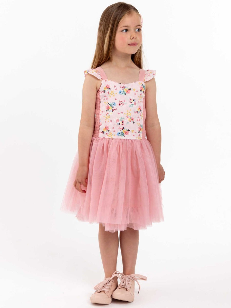 Oobi Vintage Pink Floral Belle Tutu Dress (4 Sizes)