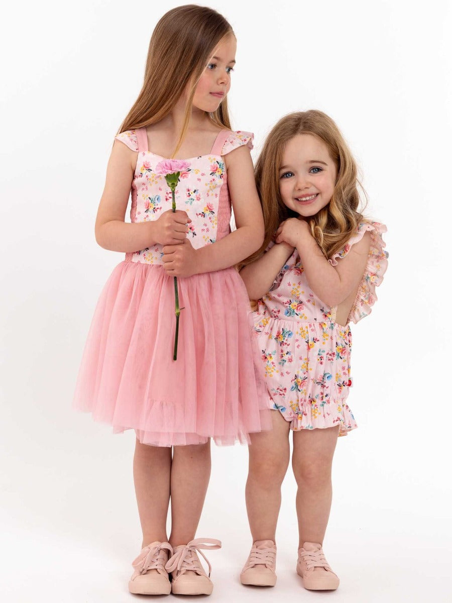Oobi Vintage Pink Floral Belle Tutu Dress (4 Sizes)