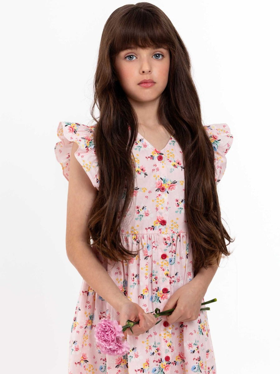Oobi Vintage Pink Floral Madison Dress (1 Size)