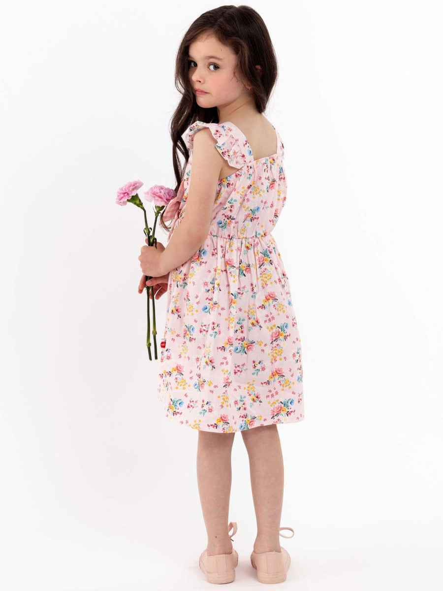 Oobi Vintage Pink Floral Mia Dress (4 Sizes)