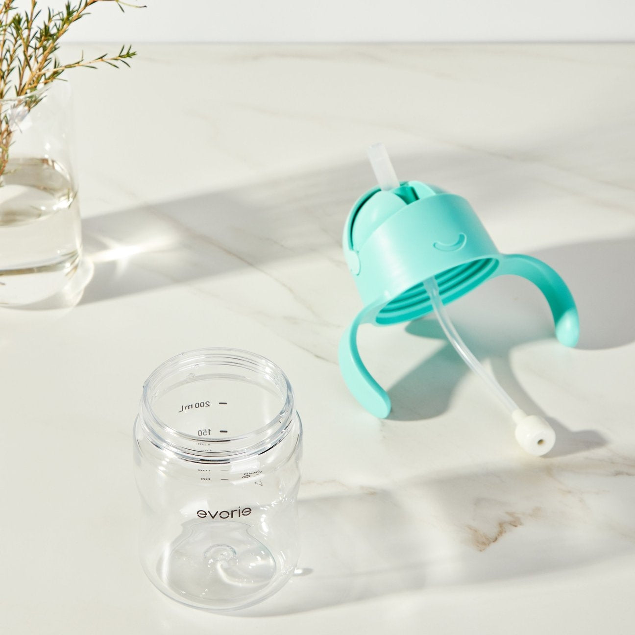Evorie Tritan Gravity Straw Sippy Cup Water Bottle (200ml) (12 Colours) - Pupsik Singapore