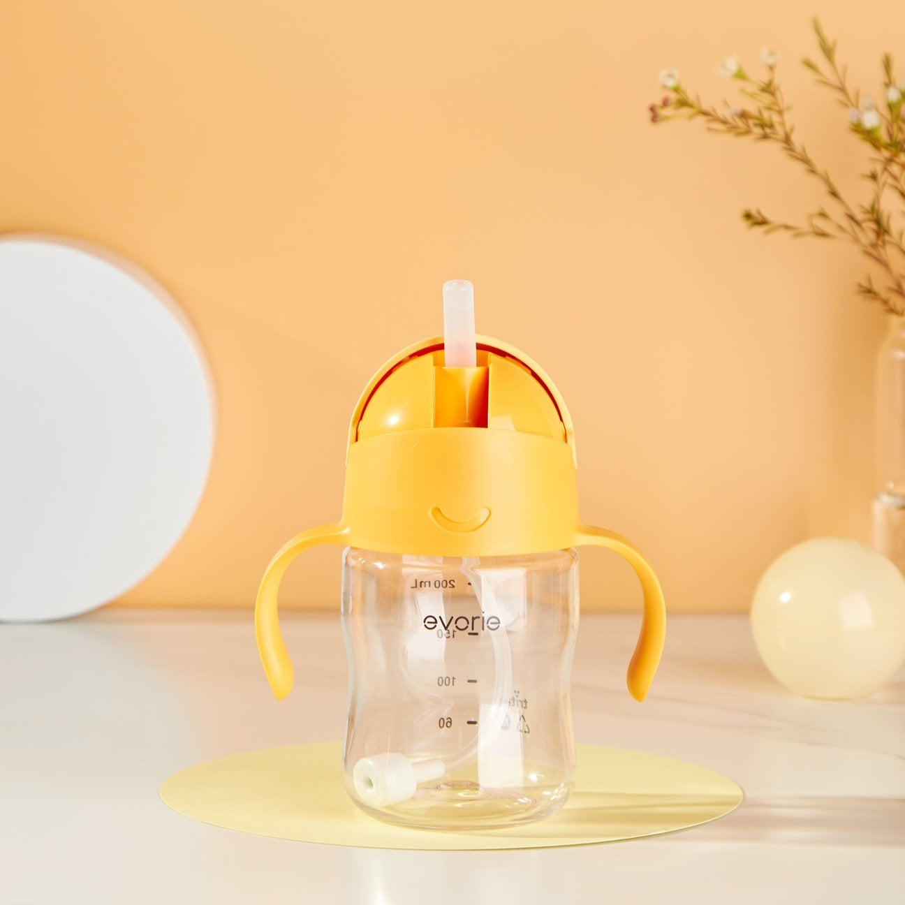 Evorie Tritan Gravity Straw Sippy Cup Water Bottle (200ml) (12 Colours) - Pupsik Singapore