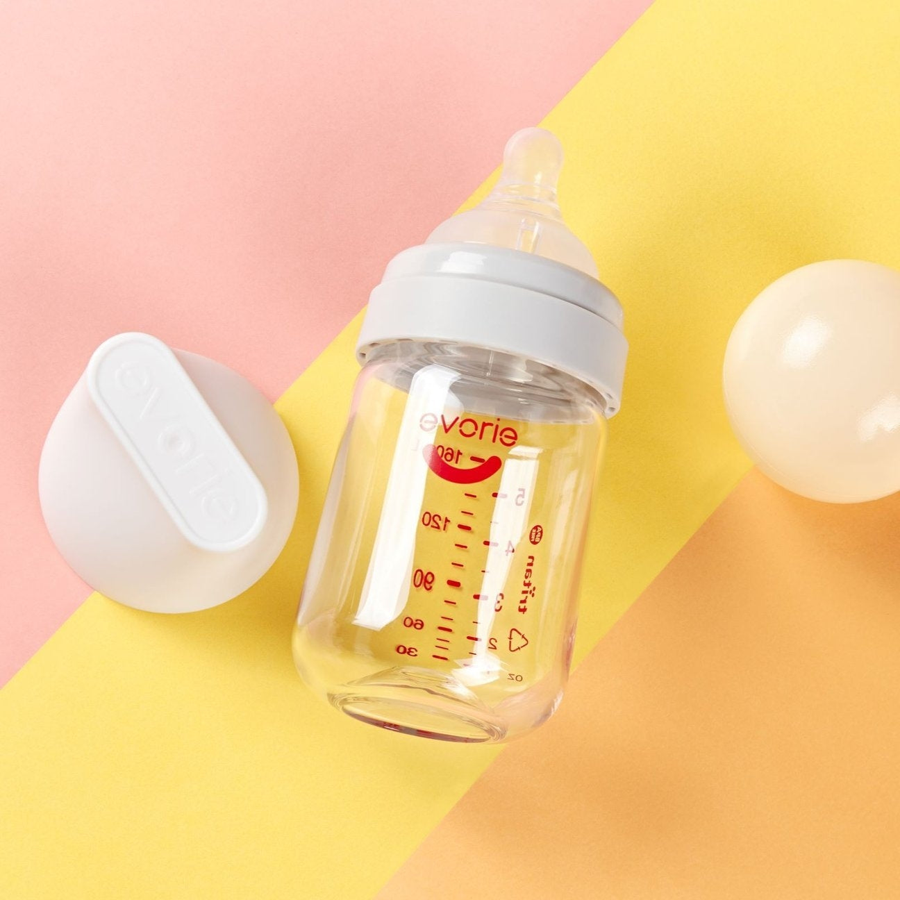 Evorie Tritan Wide-Neck Baby Milk Bottle (160ml/5oz) (3 Colors)