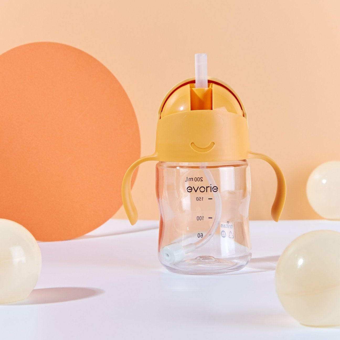 Evorie Tritan Gravity Straw Sippy Cup Water Bottle (200ml) (12 Colours) - Pupsik Singapore
