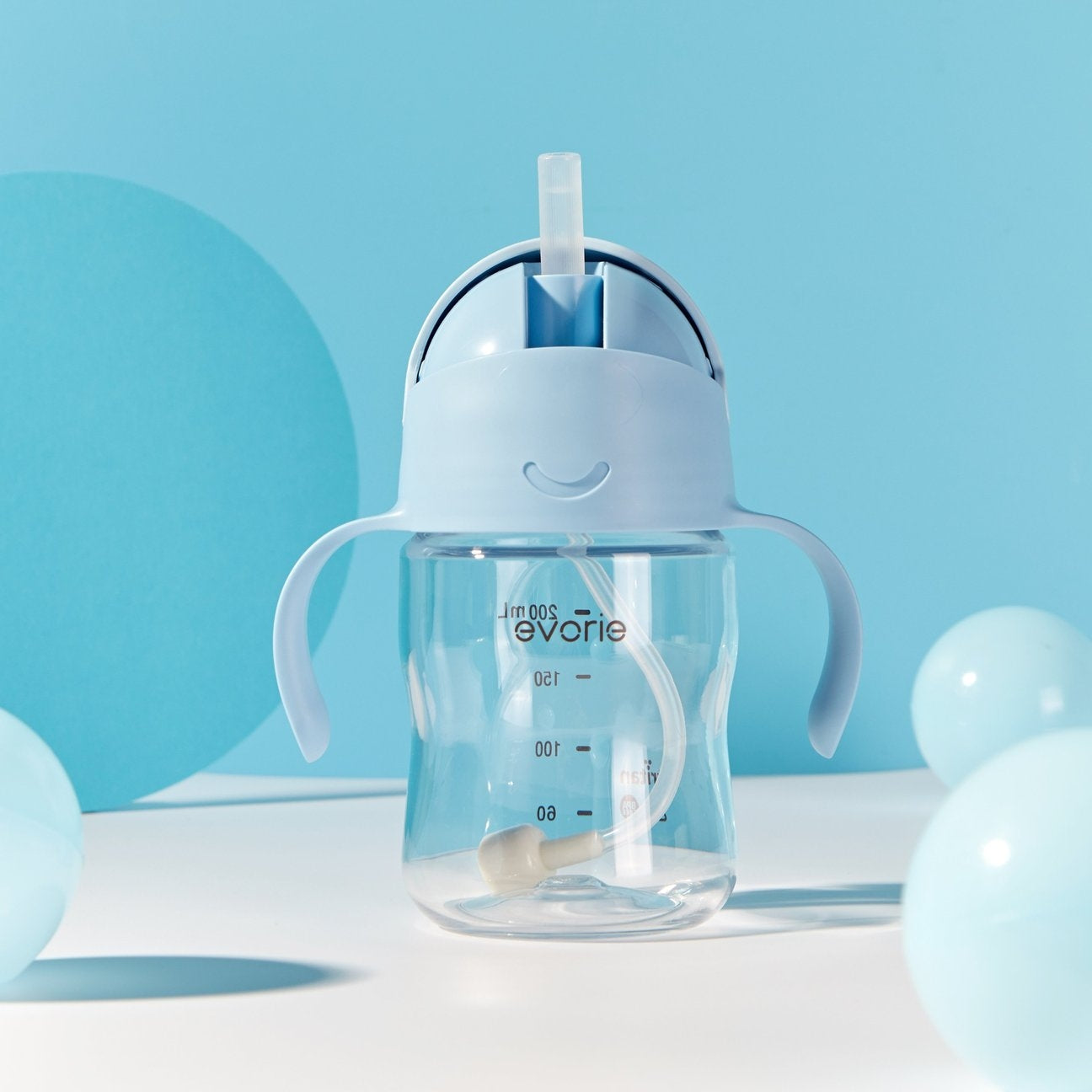 Evorie Tritan Gravity Straw Sippy Cup Water Bottle (200ml) (12 Colours) - Pupsik Singapore