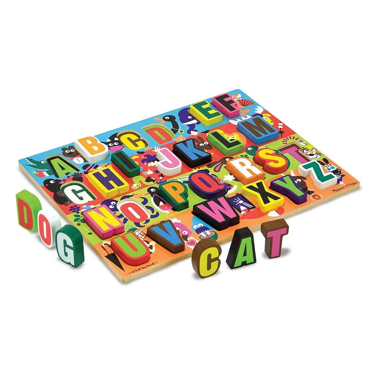 Melissa & Doug Jumbo ABC Chunky Wooden Puzzle | Pupsik Singapore