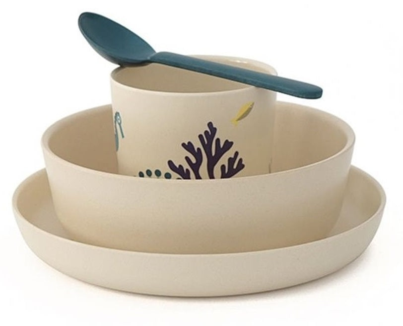 EKOBO Bamboo Kid Dish Set (6 Colours) - Pupsik Singapore