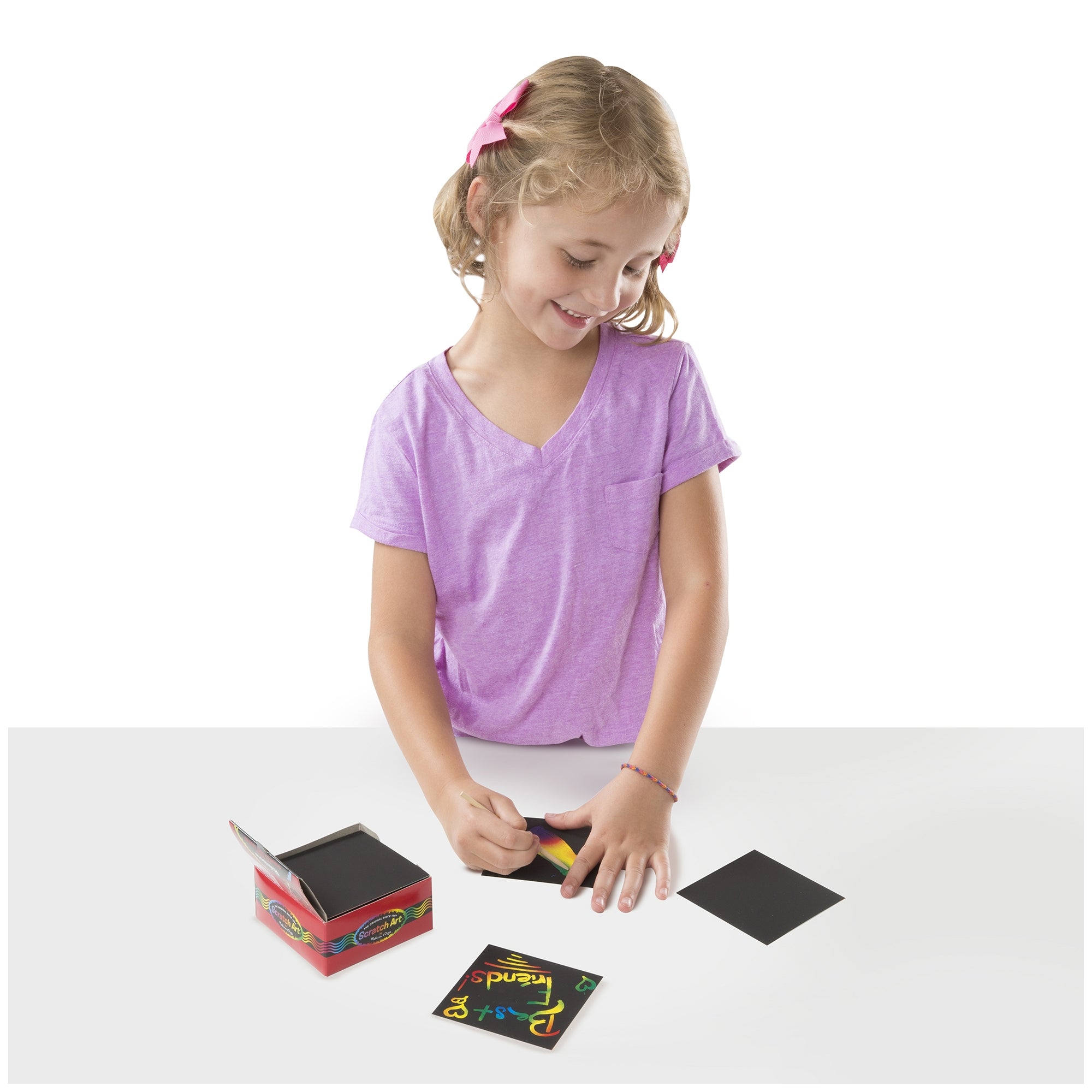 Melissa & Doug Scratch Art Box of Rainbow Mini Notes (125pc)