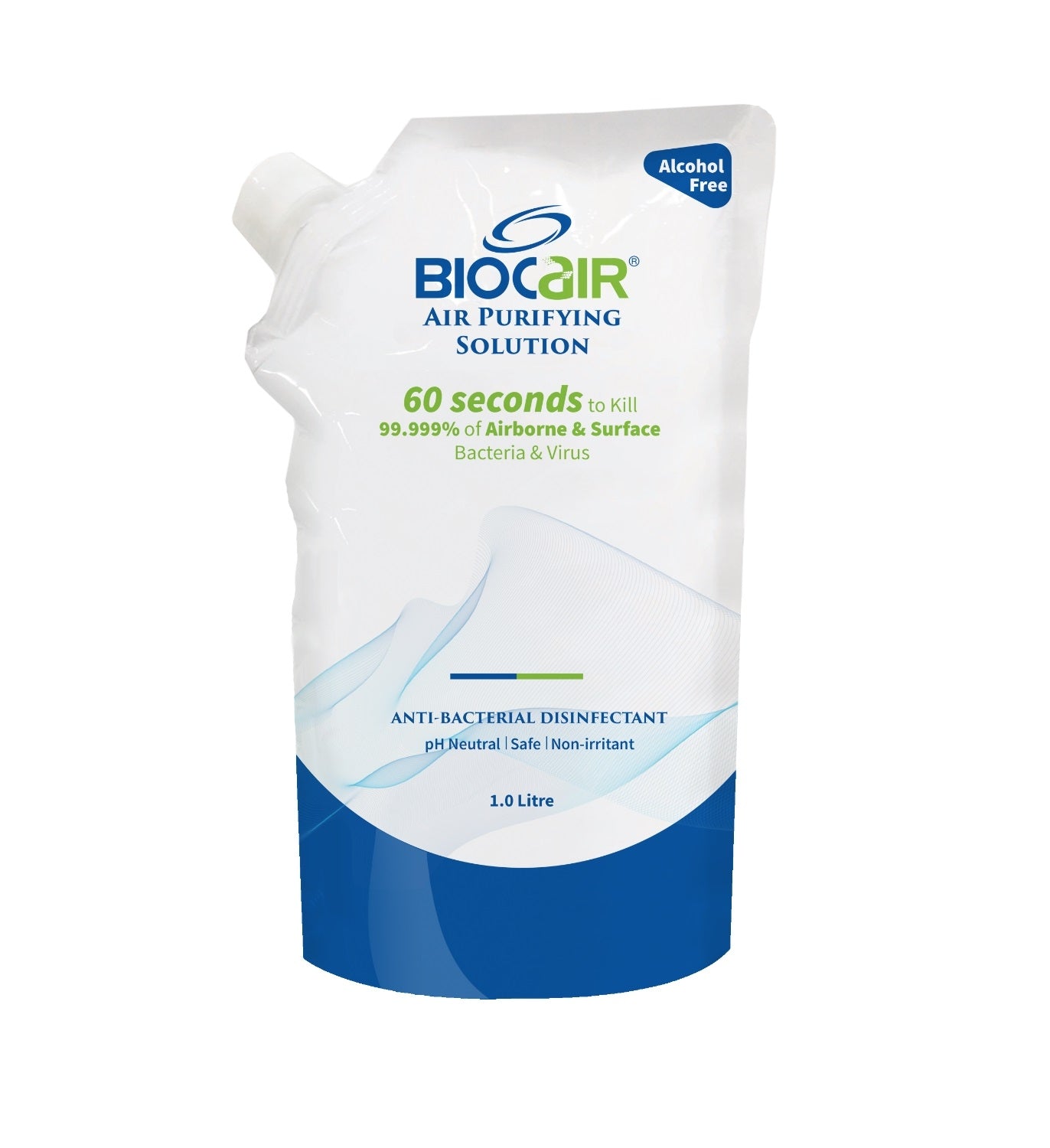 BioCair Anti-Bacterial Air Purifying Solution (Alcohol Free), 1L (4pk) - Exp 03/26
