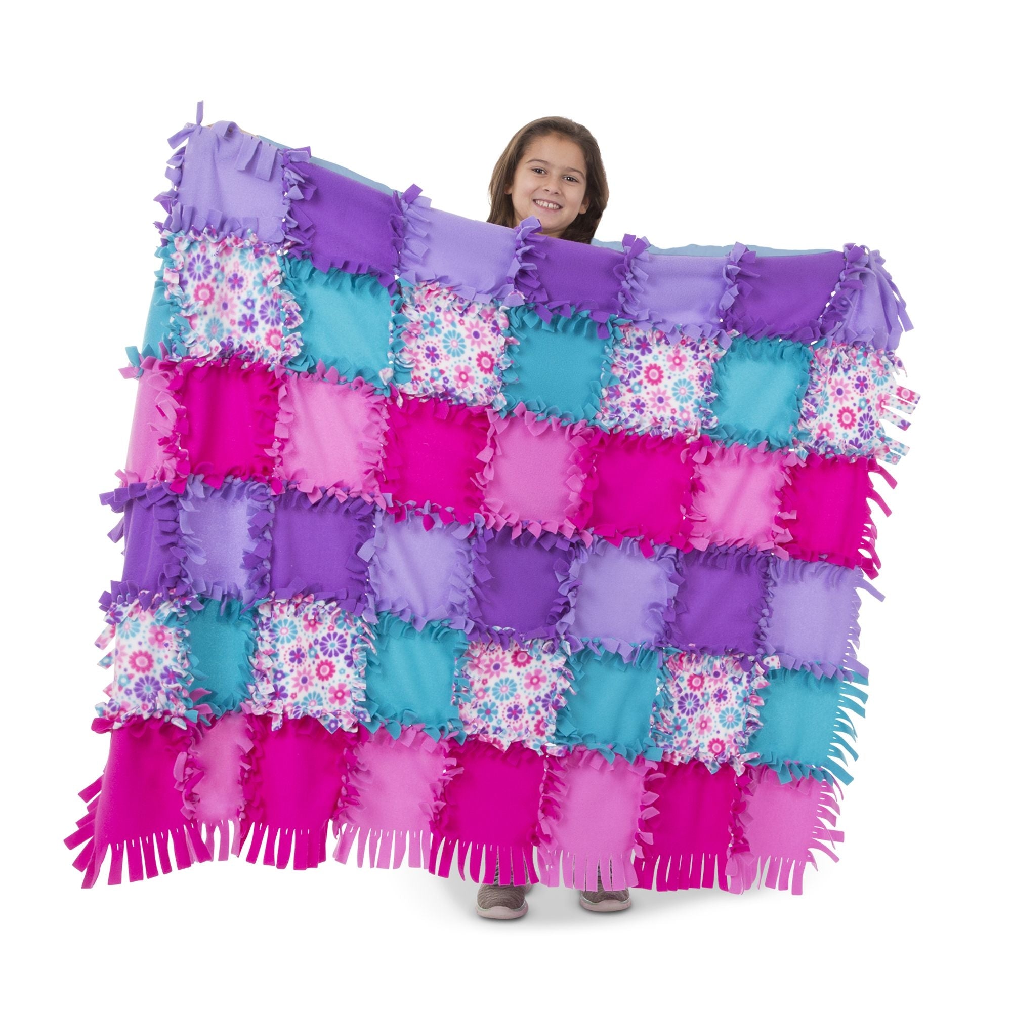 Melissa & Doug Created by Me! Flower Fleece Quilt Kit