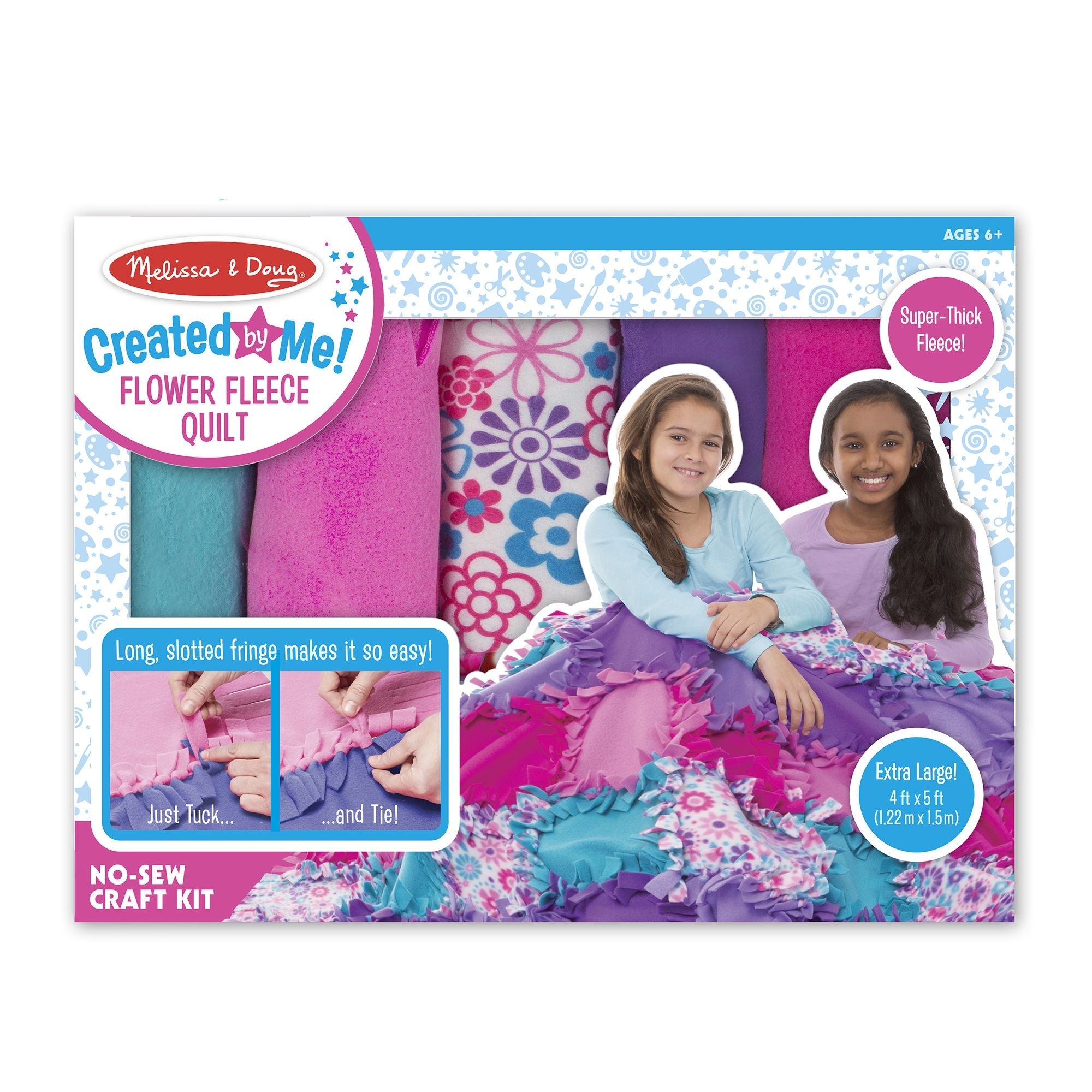 Melissa & Doug Created by Me! Flower Fleece Quilt Kit