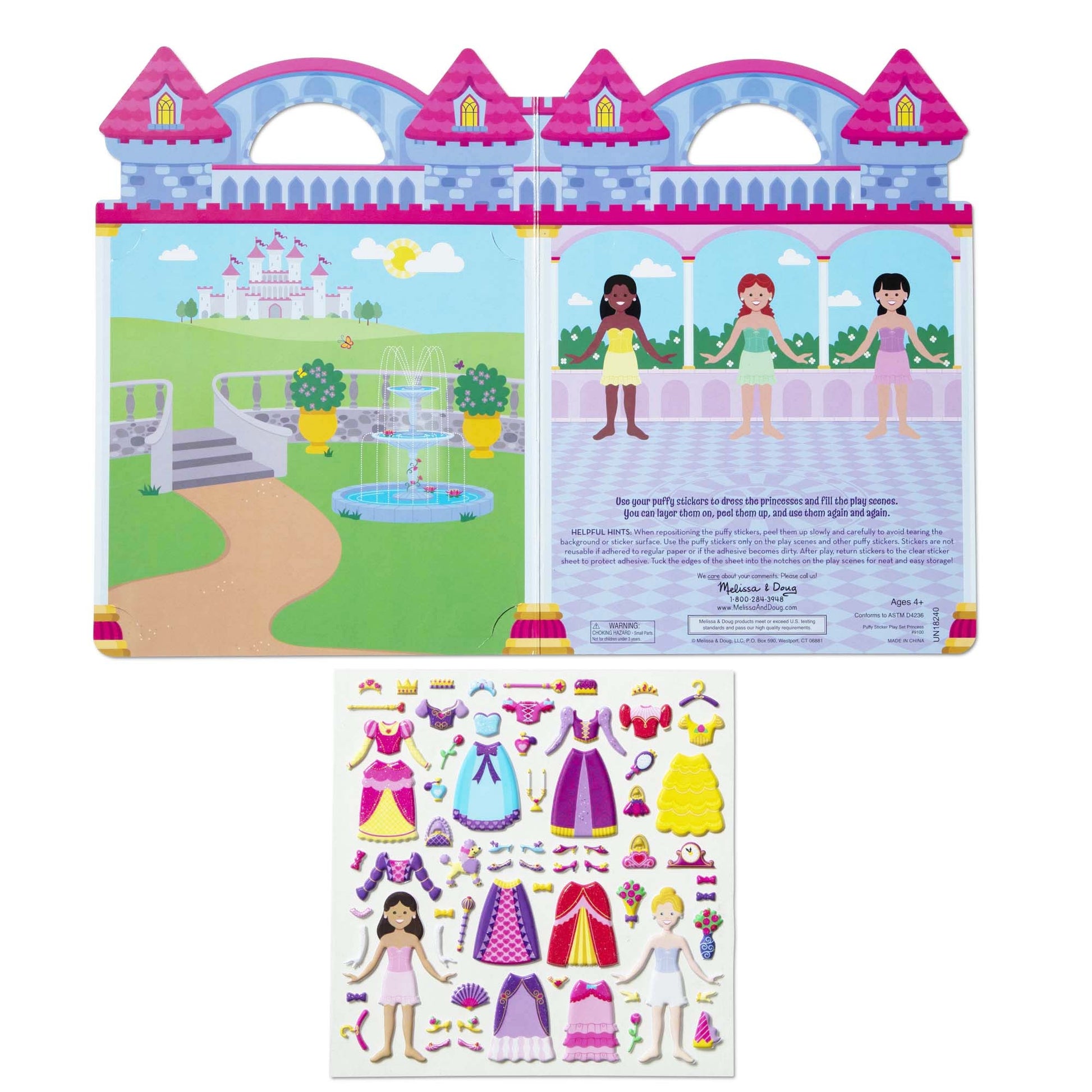 Melissa & Doug Puffy Stickers Play Set (6 Designs) - Pupsik Singapore