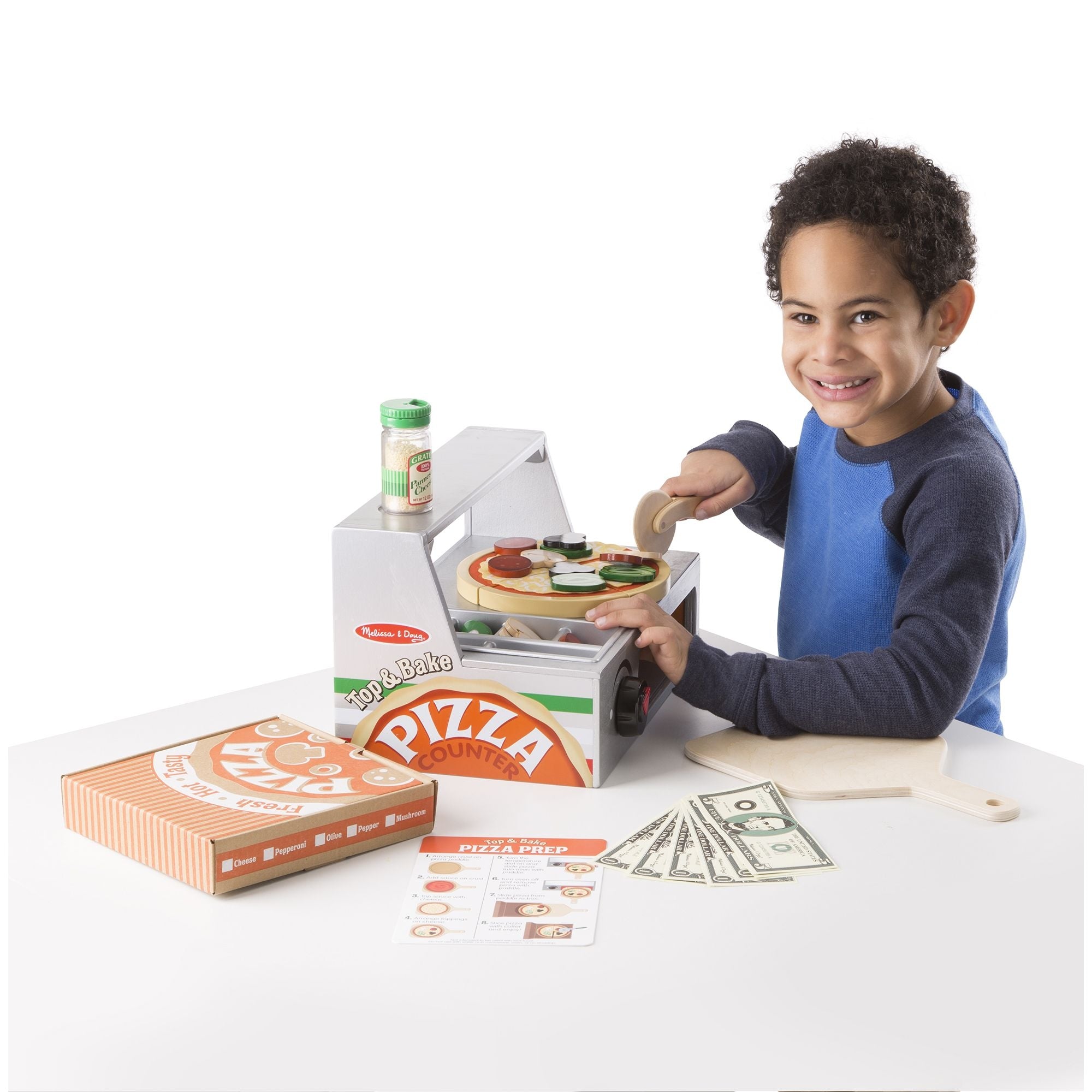 Melissa & Doug Top & Bake Wooden Pizza Counter