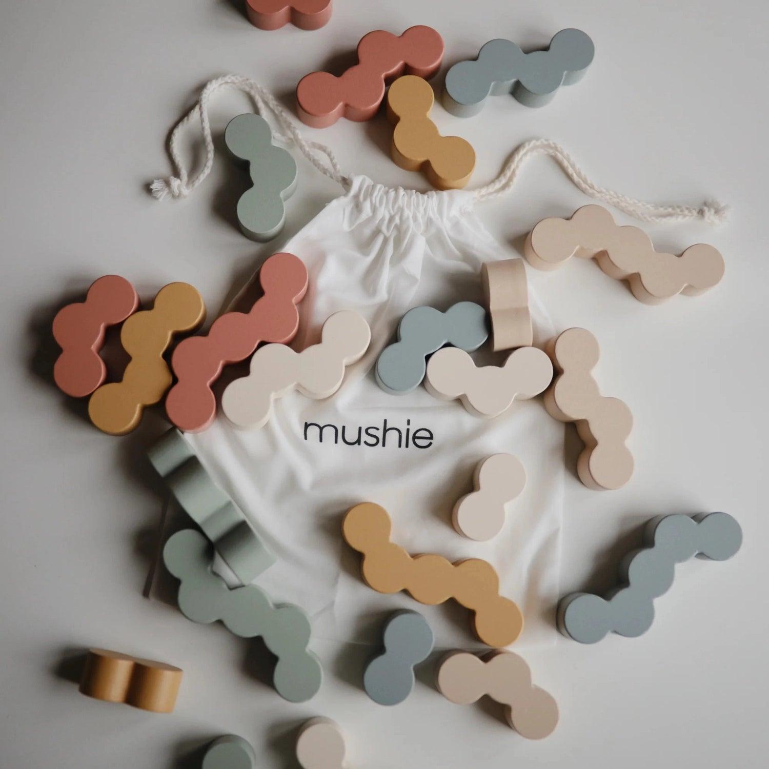 Mushie Wooden Balance Blocks - Pupsik Singapore
