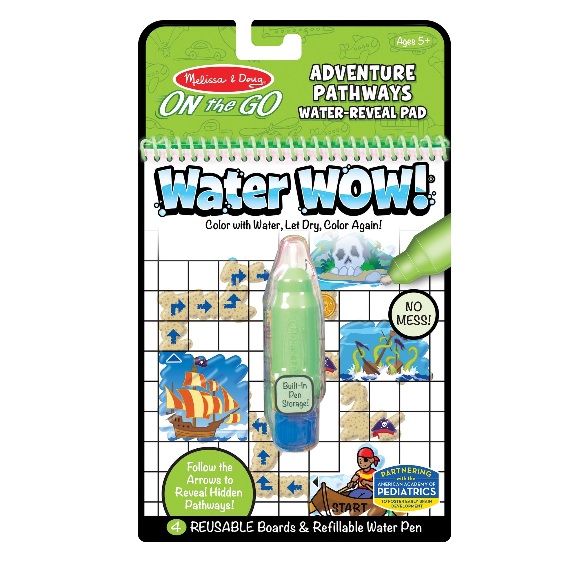 Melissa & Doug Water Wow! Brush Colouring Pad (13 Types) - Pupsik Singapore
