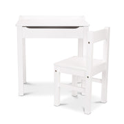 Melissa & Doug Child's Lift-Top Desk & Chair - White