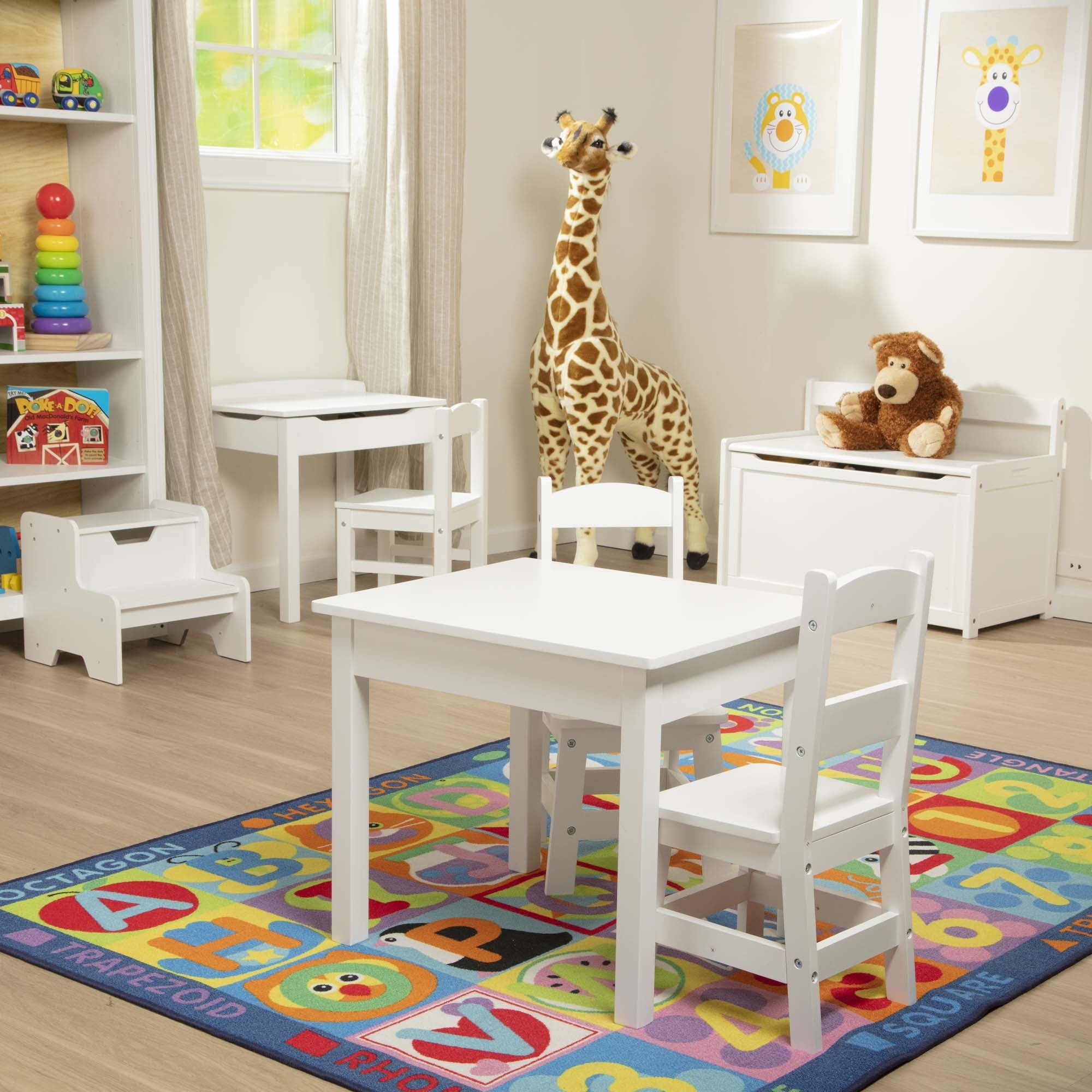 Melissa & Doug Child's Lift-Top Desk & Chair - White