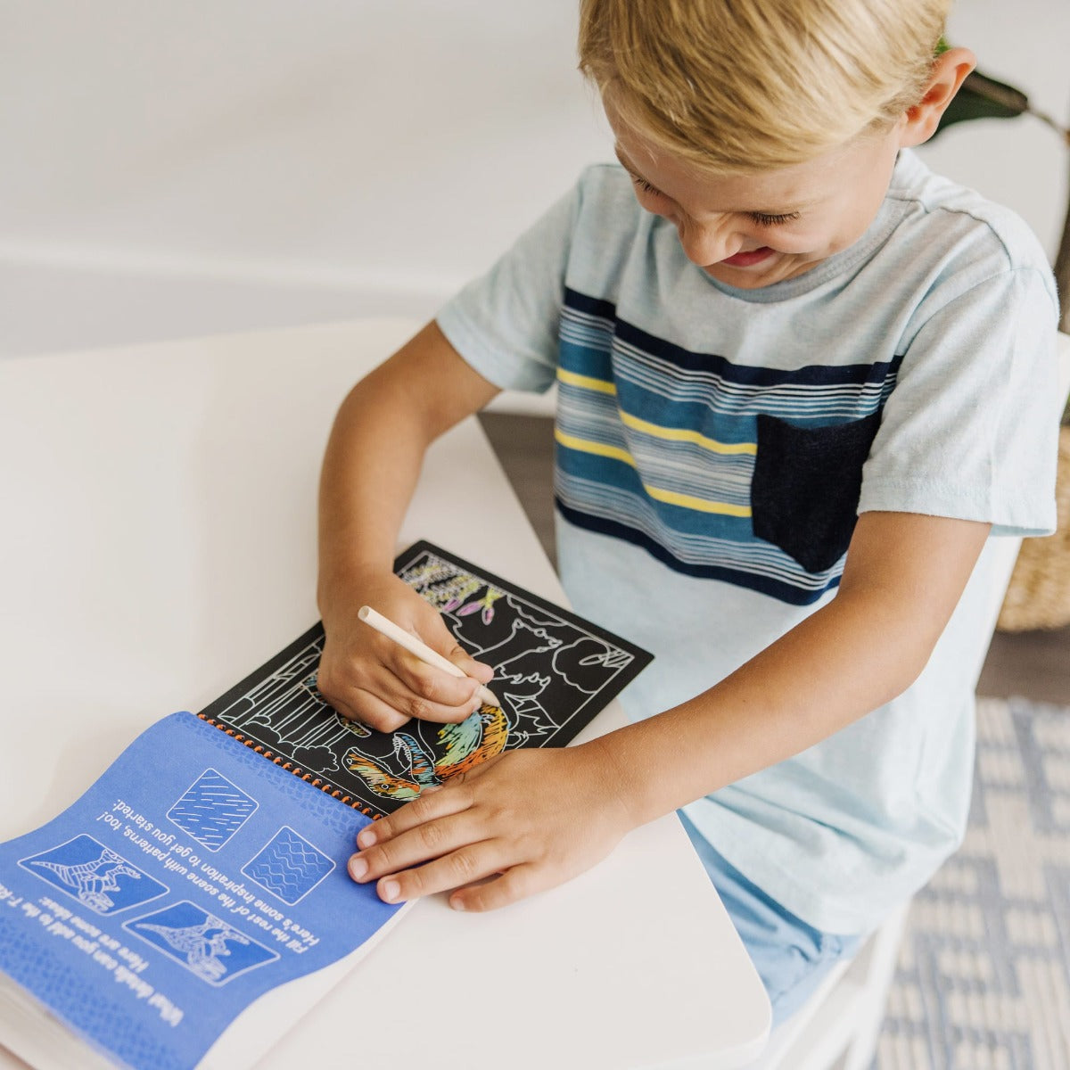 Melissa & Doug On the Go Scratch Art Pad - Dinosaurs - Pupsik Singapore