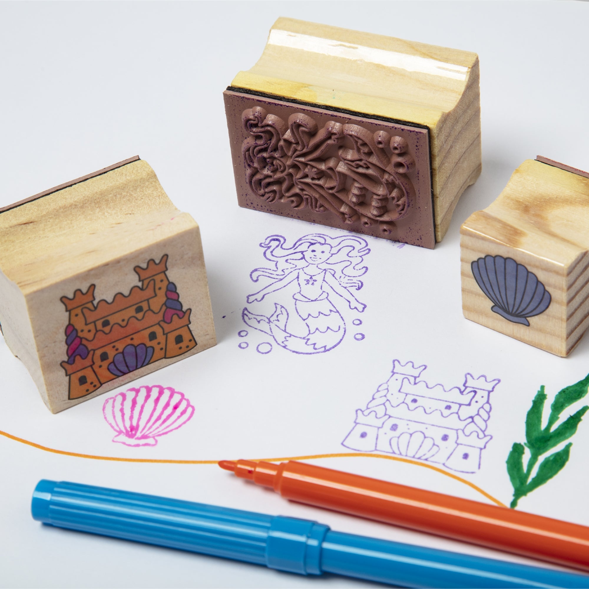 Melissa & Doug Deluxe Wooden Stamp Set - Fairy Tale