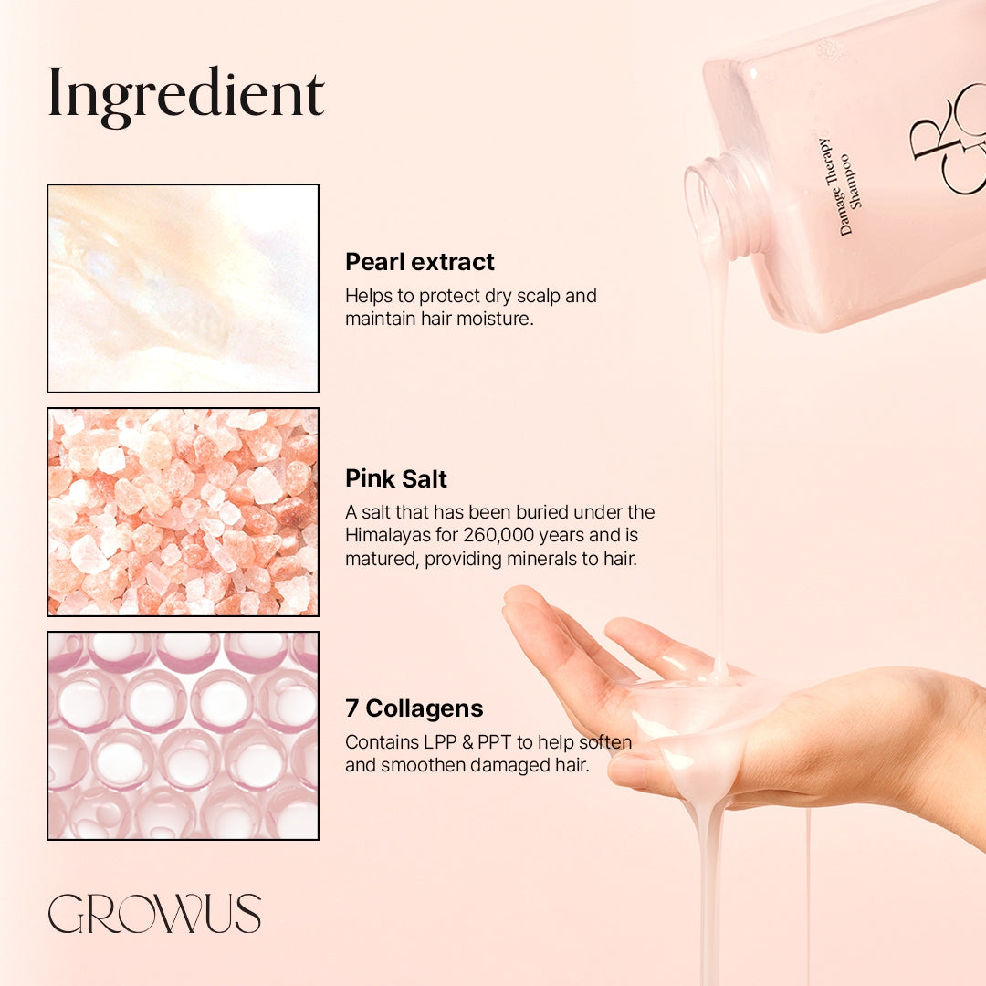 Growus Damage Therapy Shampoo, 500ml (Exp 05/28)