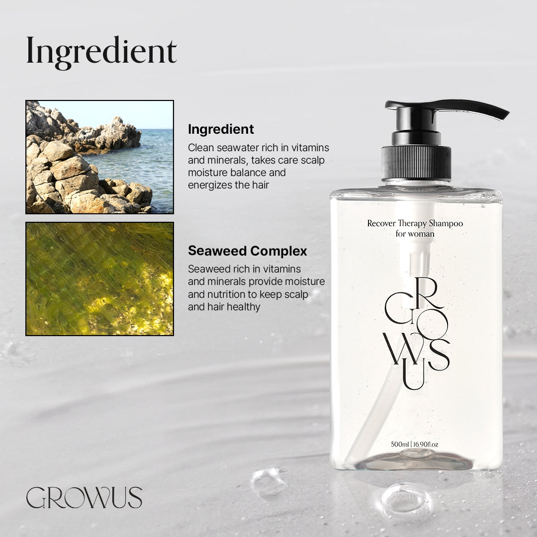 Growus Recover Therapy Shampoo for Woman, 500ml (Exp 05/28)