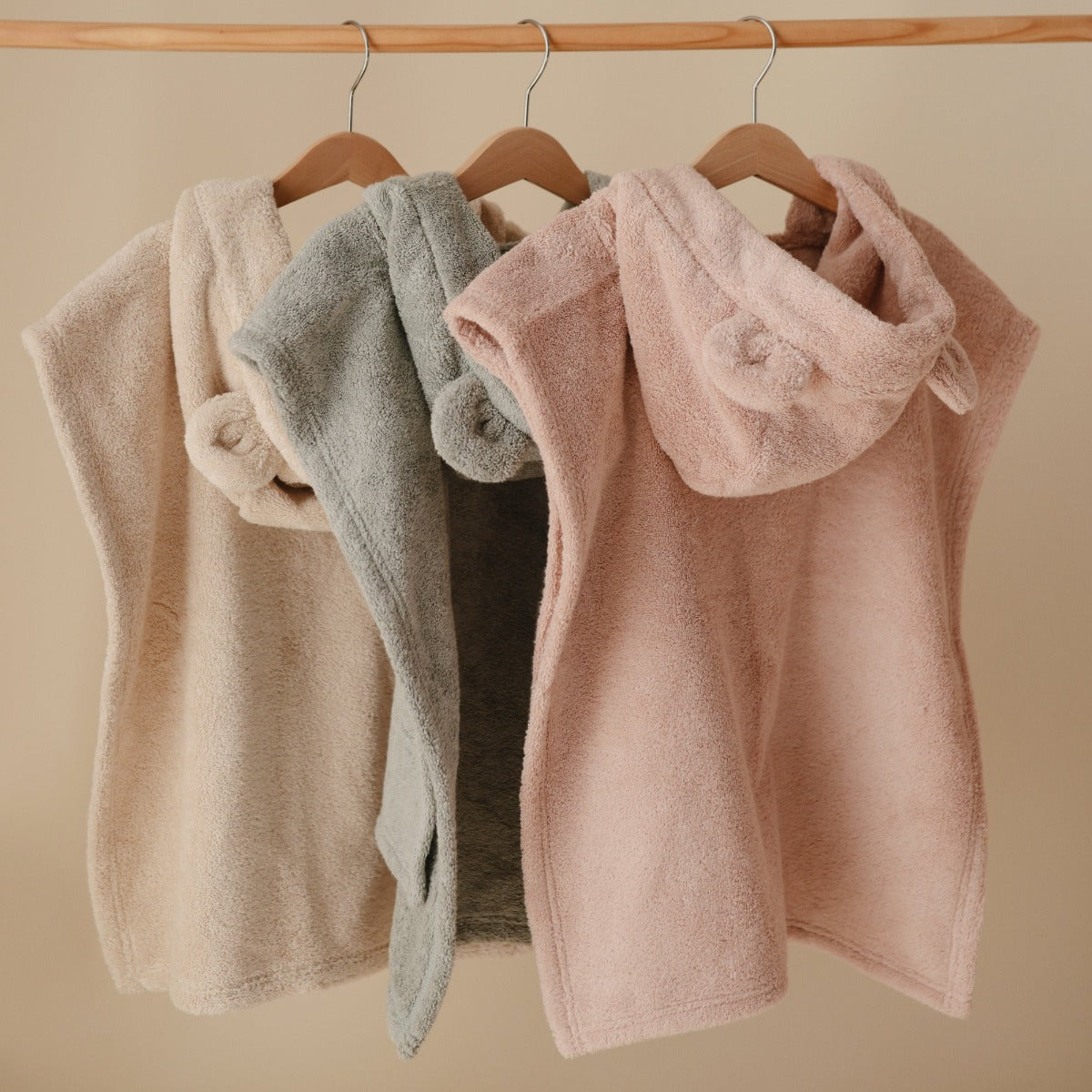 Mushie Poncho Bear Towel (3 Colors)