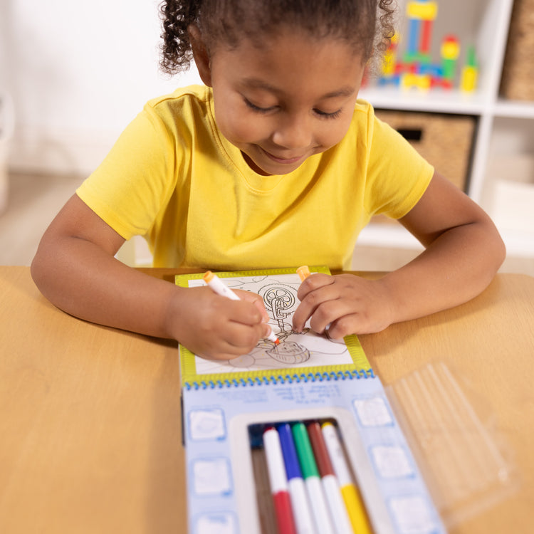 Melissa & Doug On the Go Color by Number Board with Markers (2 Themes) - Pupsik Singapore