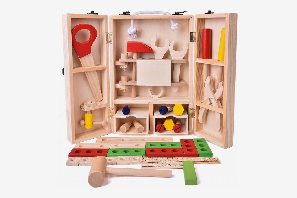 Portable Wooden Tool Box Building Set
