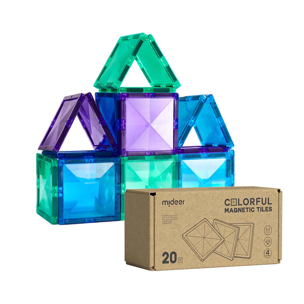 Mideer Colorful Magnetic Tiles - Cold 20pcs