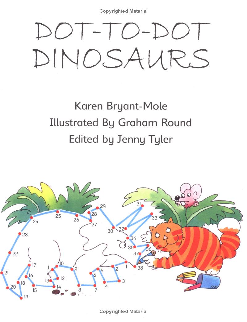Usborne Dot-to-Dot Dinosaurs Book