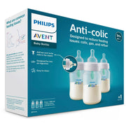 Philips Avent Anti-Colic Milk Baby Bottle with AirFree Vent, 9oz (3pk)