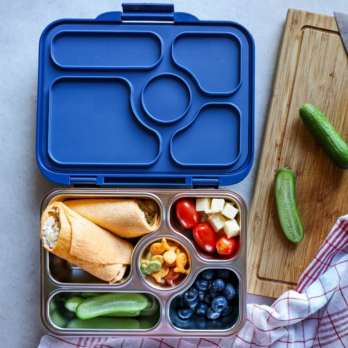 Yumbox Presto 5-compartment Stainless Steel Lunch Box (5 Colors) - Pupsik Singapore