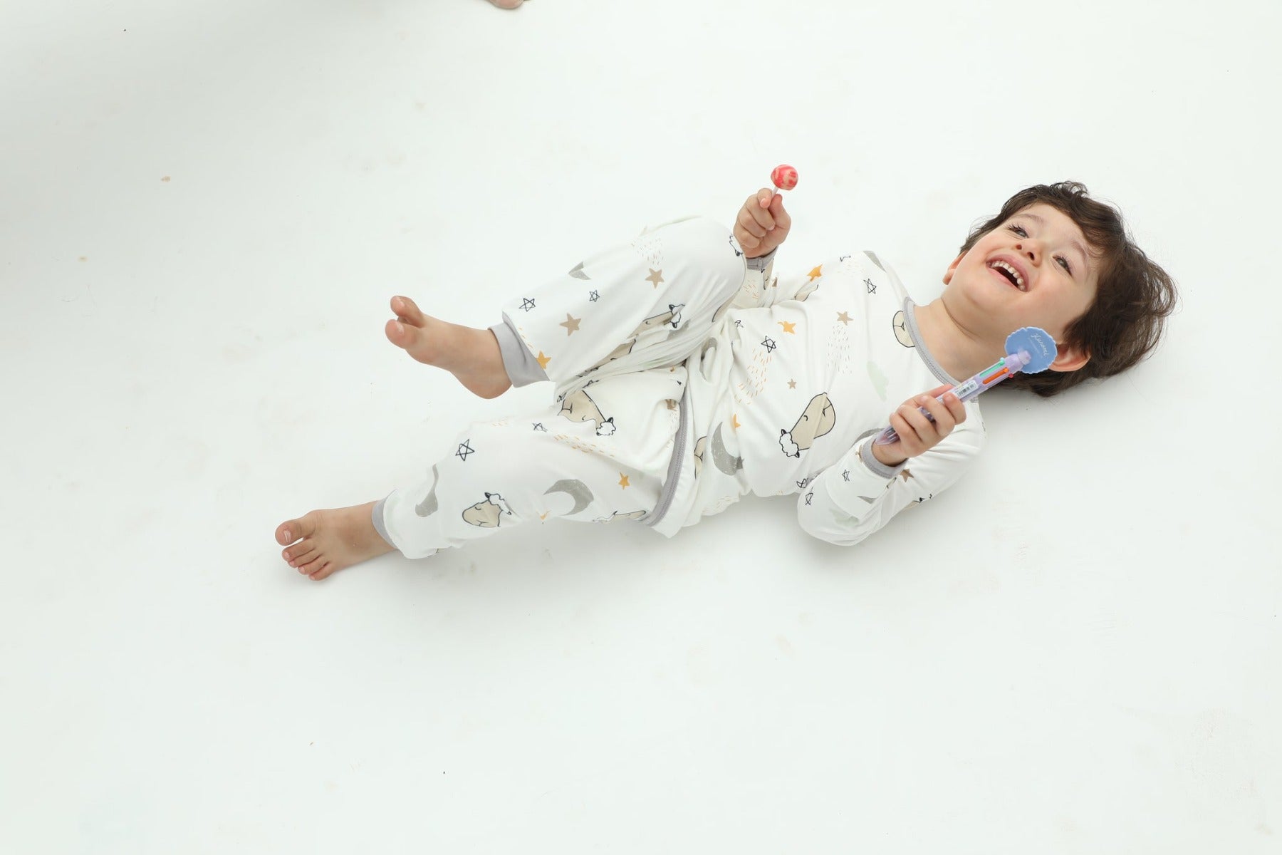 Baa Baa Sheepz Baby Long Sleeve Pyjama Set - Goodnight Baa Baa White (4 Sizes)