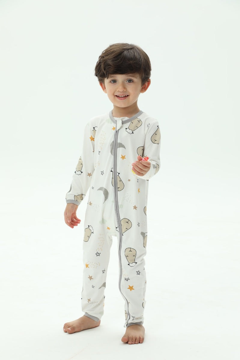 Baa Baa Sheepz Baby Zip Romper - Goodnight Baa Baa White (4 Sizes)