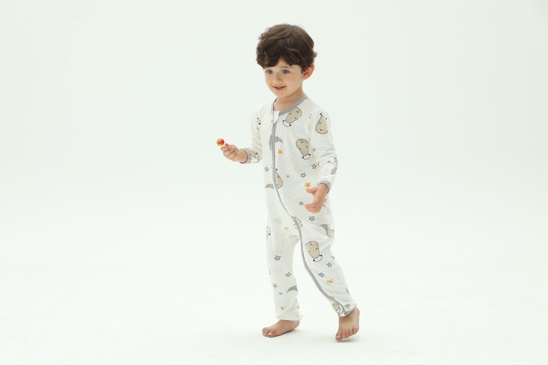 Baa Baa Sheepz Baby Zip Romper - Goodnight Baa Baa White (4 Sizes)