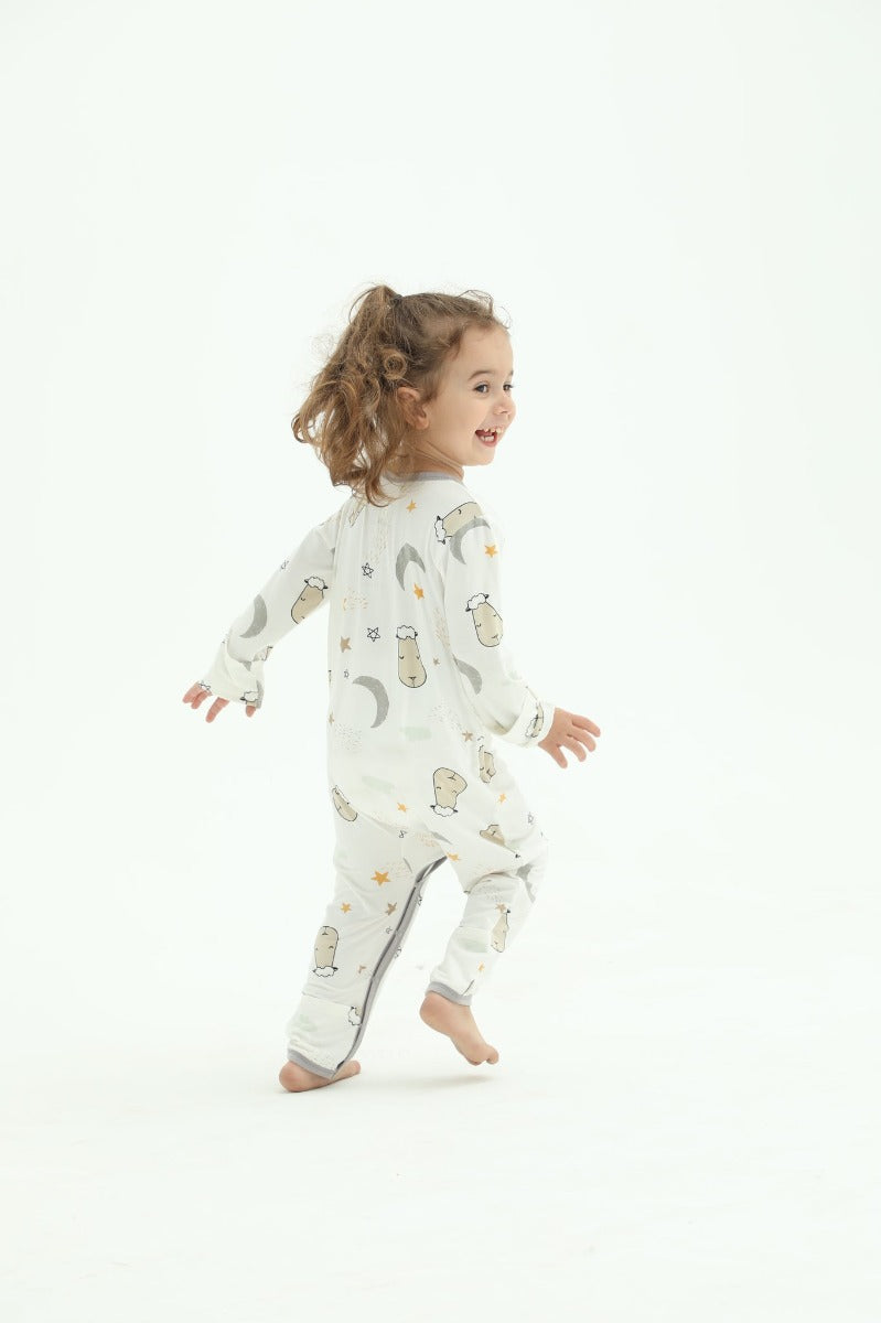 Baa Baa Sheepz Baby Middle Snap Romper - Goodnight Baa Baa