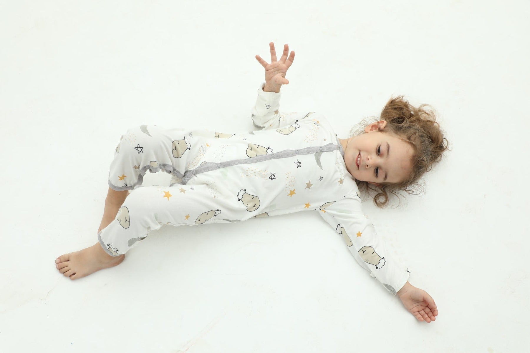 Baa Baa Sheepz Baby Middle Snap Romper - Goodnight Baa Baa