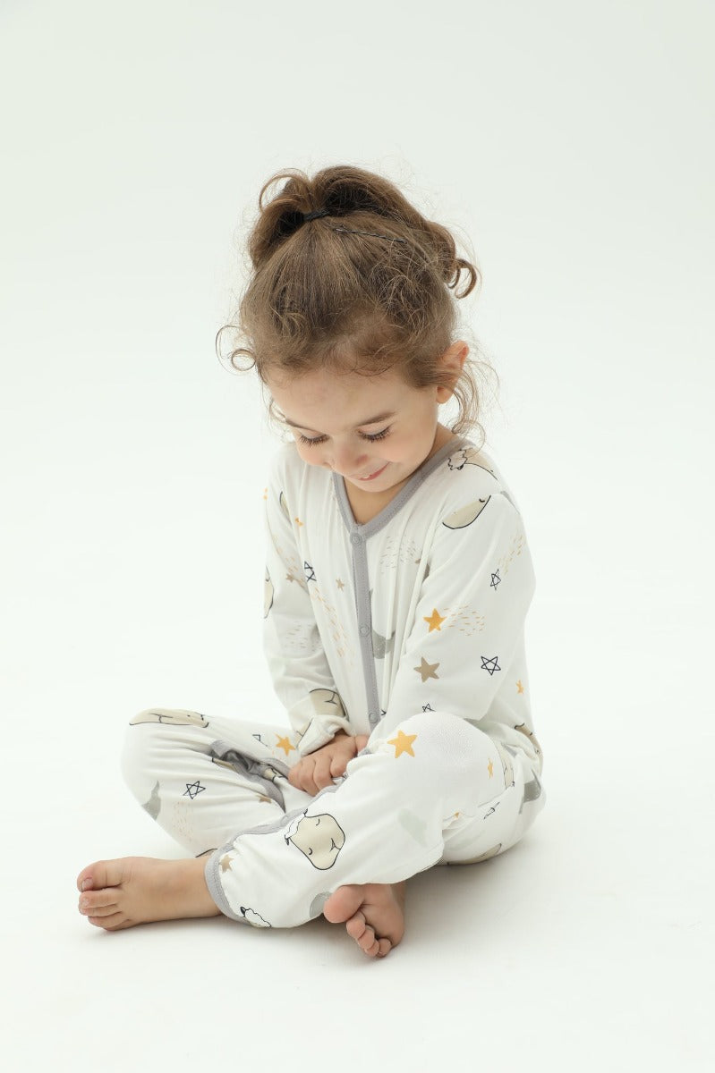 Baa Baa Sheepz Baby Middle Snap Romper - Goodnight Baa Baa