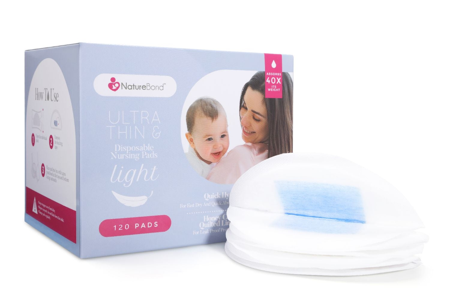 NatureBond Ultra Thin Disposable Nursing Breast Pads (120pads)