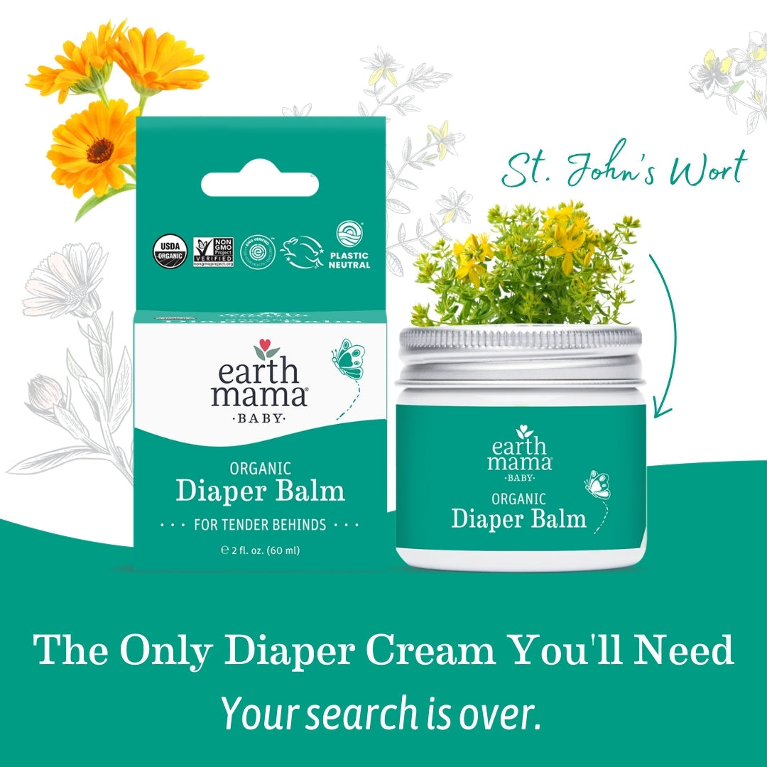 [2-pack] Earth Mama Baby Organic Diaper Balm, 60ml  - exp 11/27