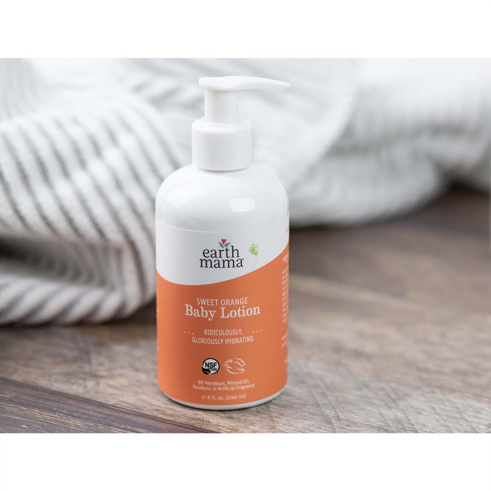 Earth Mama Sweet Orange Baby Lotion, 240ml (exp 02/27)